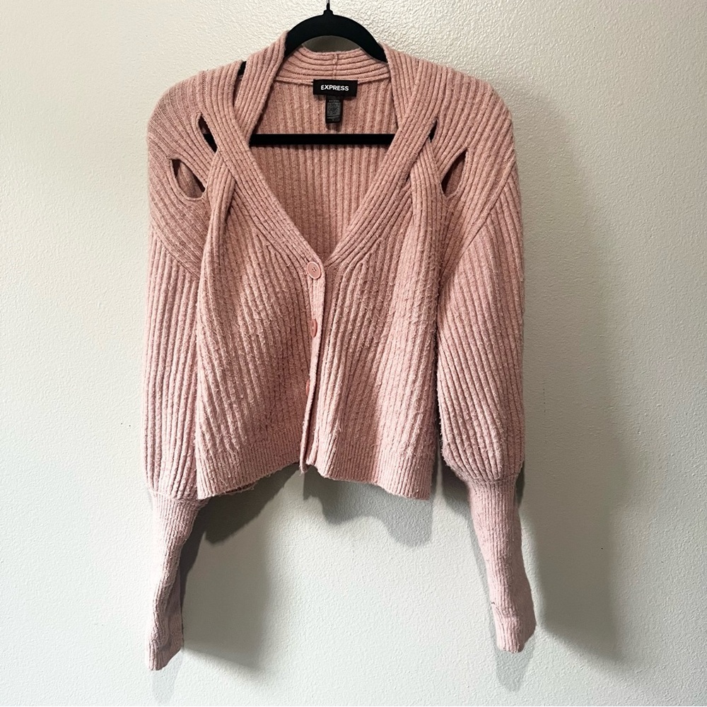 EXPRESS- Women's Pink  Cardigan Sweater Size S